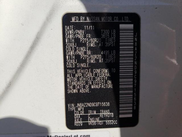 Photo 10 from auction – 2012 INFINITI QX56 with VIN JN8AZ2ND9C9715638