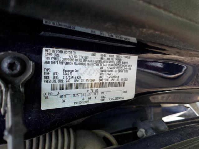 Photo 10 from auction – 2012 FORD FOCUS SE with VIN 1FAHP3F22CL140195
