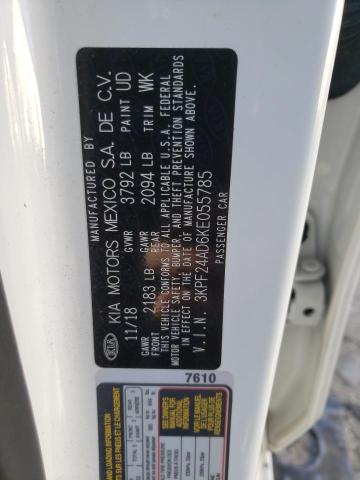 Photo 10 from auction – 2019 KIA FORTE FE with VIN 3KPF24AD6KE055785
