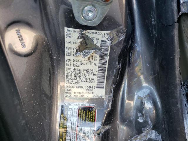 Photo 10 from auction – 2022 NISSAN FRONTIER S with VIN 1N6ED1CM4NN655946