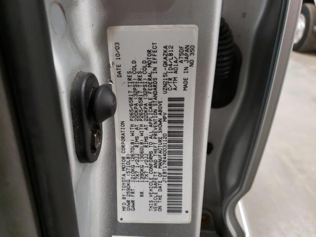 Photo 10 from auction – 2004 TOYOTA 4RUNNER LI with VIN JTEBT17R440031120