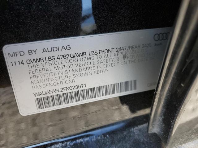Photo 10 from auction – 2015 AUDI A4 PREMIUM with VIN WAUAFAFL2FN023671