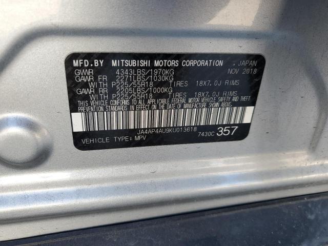 Photo 10 from auction – 2019 MITSUBISHI OUTLANDER with VIN JA4AP4AU9KU013618