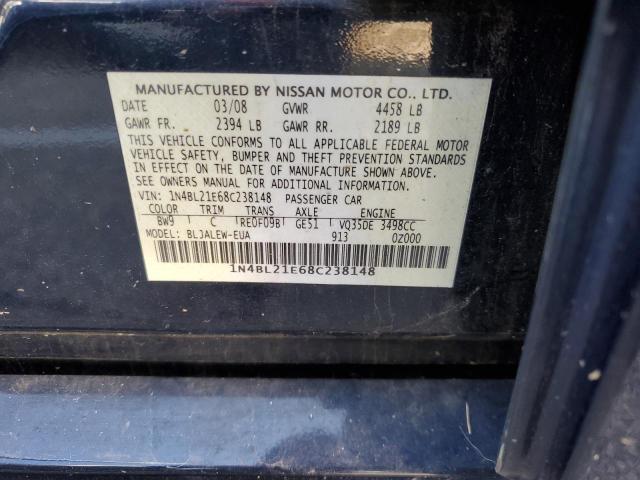 Photo 10 from auction – 2008 NISSAN ALTIMA 3.5 with VIN 1N4BL21E68C238148