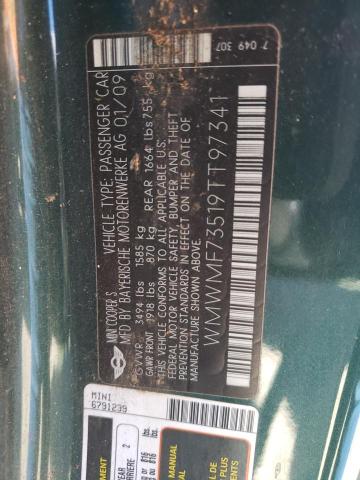 Photo 10 from auction – 2009 MINI COOPER S with VIN WMWMF73519TT97341