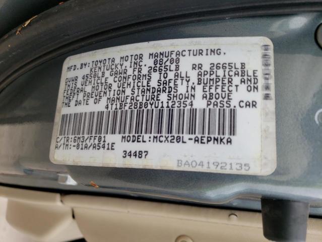 Photo 10 from auction – 2000 TOYOTA AVALON XL with VIN 4T1BF28B0YU112354