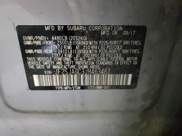 Photo 10 from auction – 2018 SUBARU FORESTER 2 with VIN JF2SJAGC3JH463461