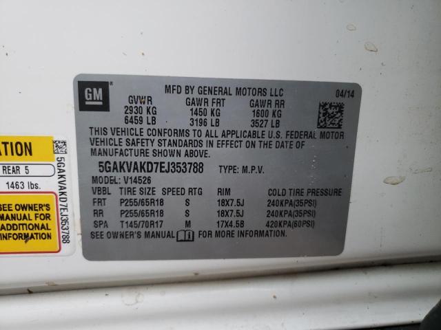 Photo 10 from auction – 2014 BUICK ENCLAVE with VIN 5GAKVAKD7EJ353788