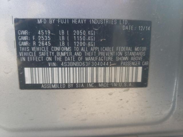 Photo 10 from auction – 2015 SUBARU LEGACY 2.5 with VIN 4S3BNBD63F3040441