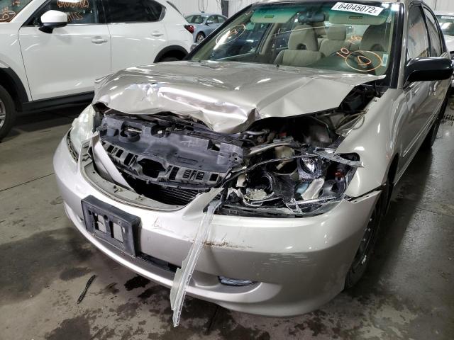 Photo 9 from auction – 2004 HONDA CIVIC LX with VIN 1HGES16504L017671