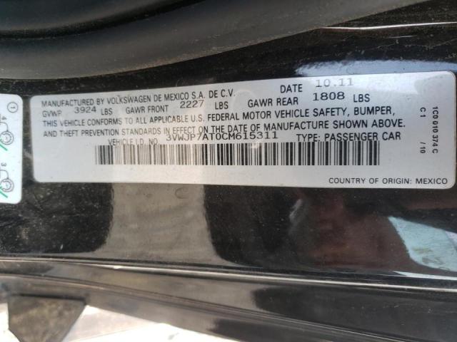Photo 10 from auction – 2012 VOLKSWAGEN BEETLE with VIN 3VWJP7AT0CM615311