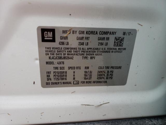 Photo 10 from auction – 2018 BUICK ENCORE ESS with VIN KL4CJCSB5JB526442