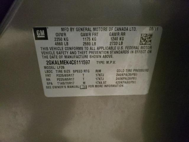 Photo 10 from auction – 2012 GMC TERRAIN with VIN 2GKALMEK4C6111597