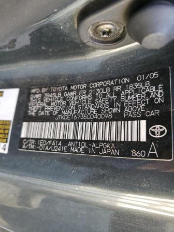 Photo 10 from auction – 2005 TOYOTA SCION TC with VIN JTKDE167350040098