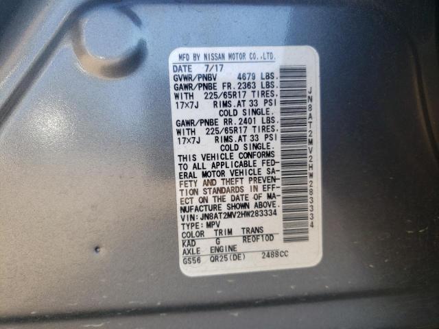 Photo 10 from auction – 2017 NISSAN ROGUE S with VIN JN8AT2MV2HW283334
