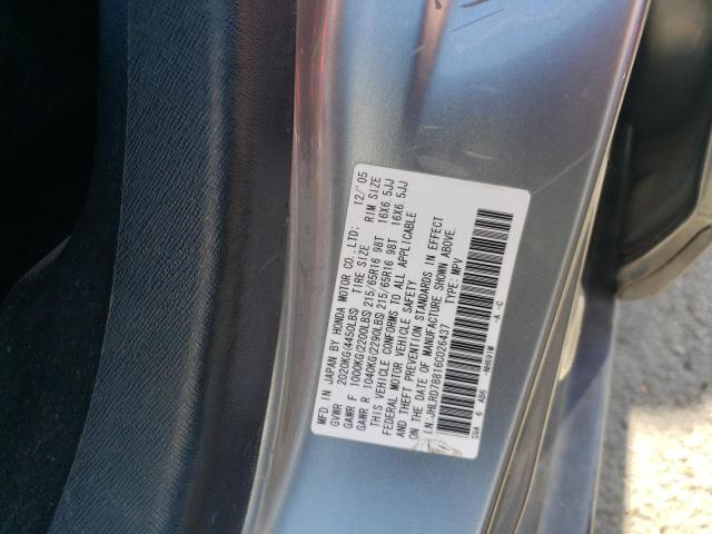 Photo 10 from auction – 2006 HONDA CR-V EX with VIN JHLRD78816C026437