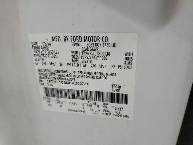Photo 10 from auction – 2014 FORD F150 with VIN 1FTMF1CM3EKD82721