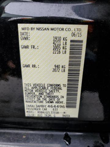 Photo 10 from auction – 2015 NISSAN ALTIMA 2.5 with VIN 1N4AL3AP8FC464496