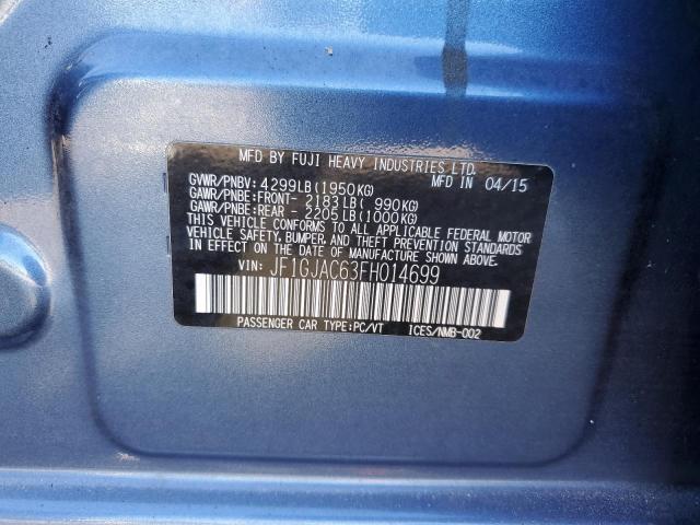 Photo 10 from auction – 2015 SUBARU IMPREZA PR with VIN JF1GJAC63FH014699