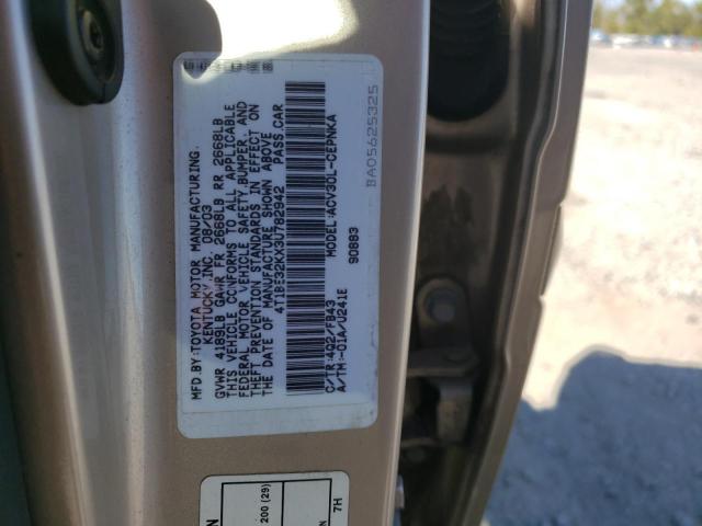 Photo 10 from auction – 2003 TOYOTA CAMRY LE with VIN 4T1BE32KX3U782942