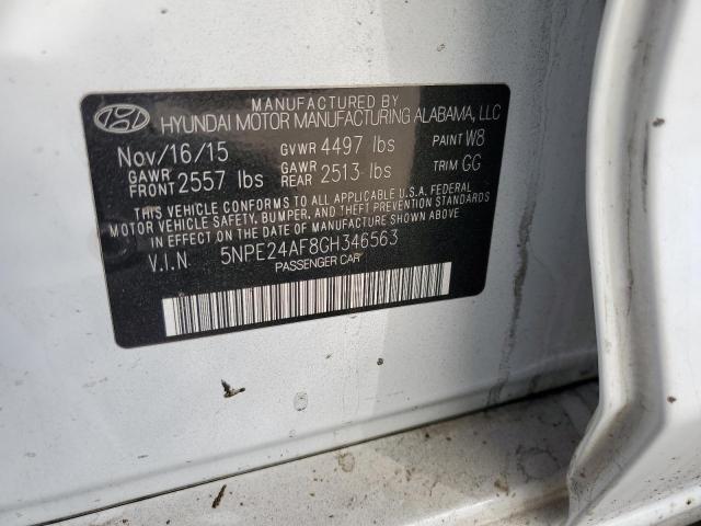 Photo 10 from auction – 2016 HYUNDAI SONATA SE with VIN 5NPE24AF8GH346563