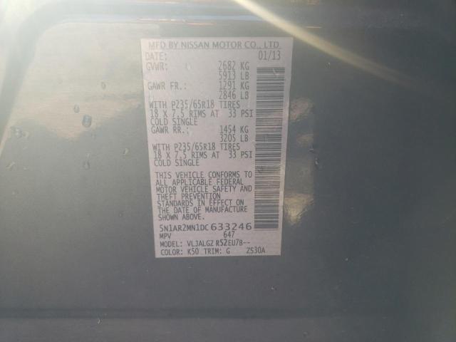 Photo 10 from auction – 2013 NISSAN PATHFINDER with VIN 5N1AR2MN1DC633246