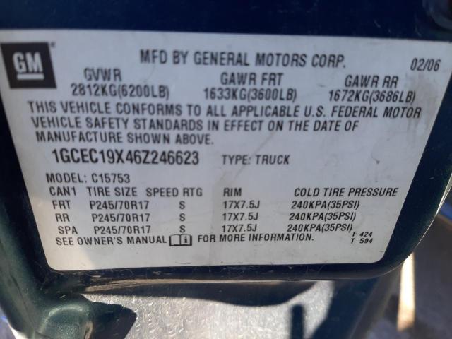 Photo 10 from auction – 2006 CHEVROLET SILVERADO with VIN 1GCEC19X46Z246623
