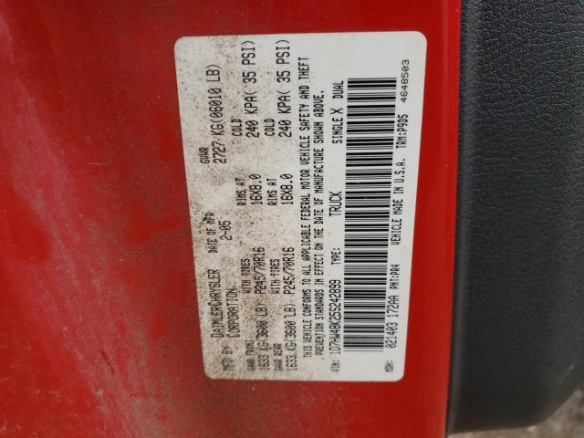 Photo 10 from auction – 2005 DODGE DAKOTA QUA with VIN 1D7HW48K25S242899