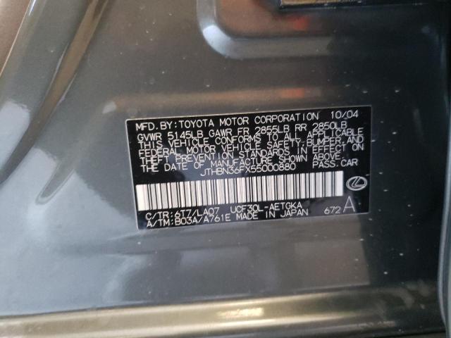 Photo 10 from auction – 2005 LEXUS LS 430 with VIN JTHBN36FX55000880