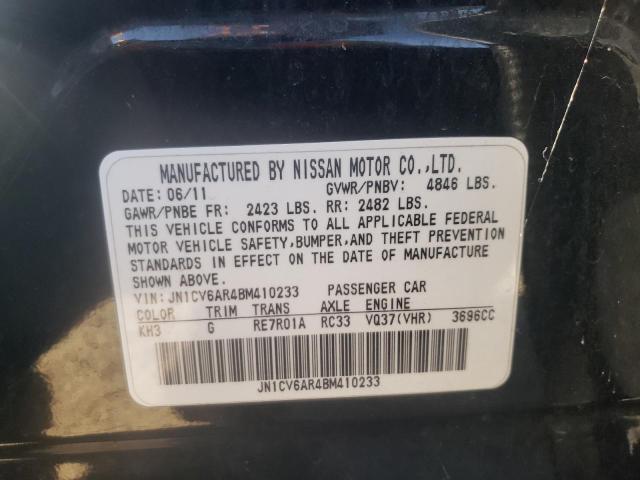 Photo 10 from auction – 2011 INFINITI G37 with VIN JN1CV6AR4BM410233