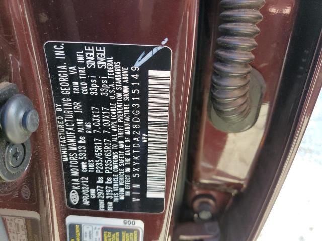Photo 10 from auction – 2013 KIA SORENTO LX with VIN 5XYKTDA28DG315149
