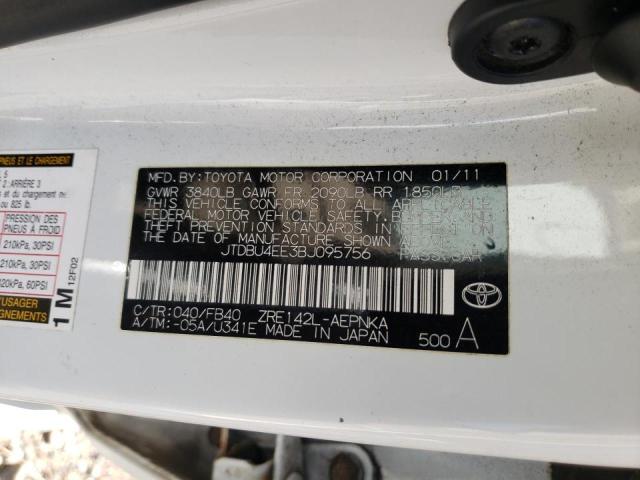 Photo 10 from auction – 2011 TOYOTA COROLLA BA with VIN JTDBU4EE3BJ095756