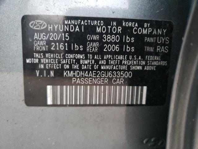 Photo 10 from auction – 2016 HYUNDAI ELANTRA SE with VIN KMHDH4AE2GU633500