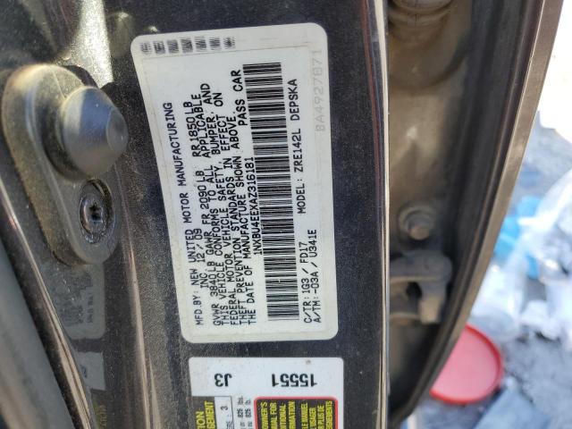 Photo 10 from auction – 2010 TOYOTA COROLLA BA with VIN 1NXBU4EEXAZ316181