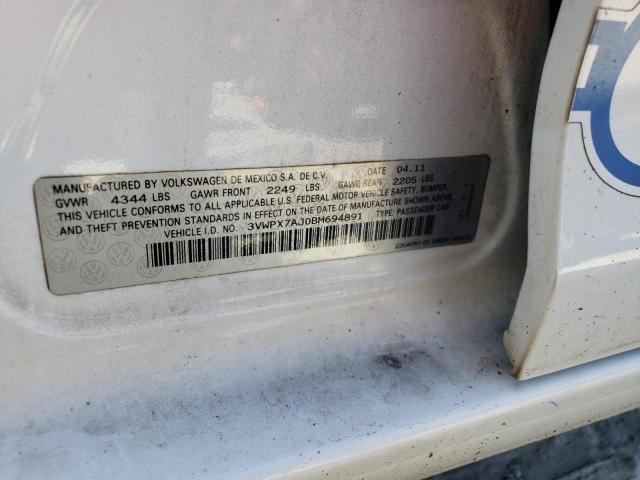 Photo 10 from auction – 2011 VOLKSWAGEN JETTA S with VIN 3VWPX7AJ0BM694891