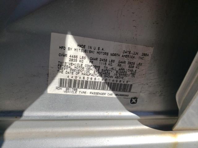 Photo 10 from auction – 2004 MITSUBISHI GALANT LS with VIN 4A3AB36S14E149046