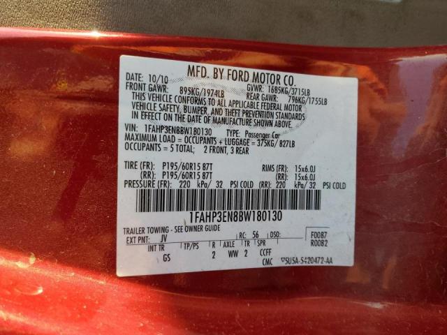 Photo 10 from auction – 2011 FORD FOCUS S with VIN 1FAHP3EN8BW180130