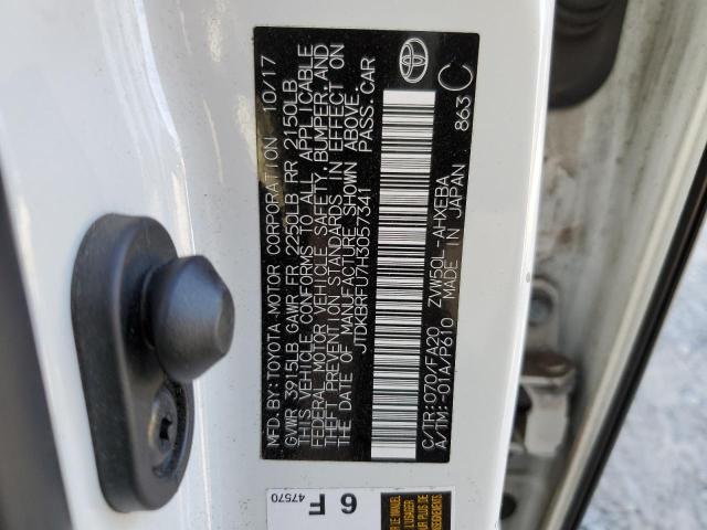 Photo 10 from auction – 2017 TOYOTA PRIUS with VIN JTDKBRFU7H3057341