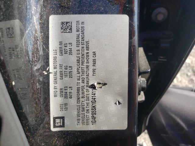 Photo 10 from auction – 2016 BUICK VERANO with VIN 1G4PS5SK1G4141162