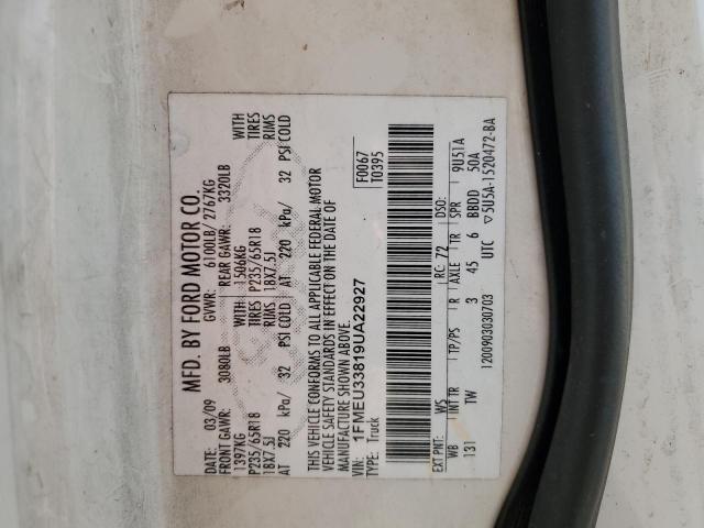 Photo 10 from auction – 2009 FORD EXPLORER S with VIN 1FMEU33819UA22927