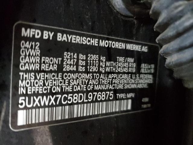 Photo 10 from auction – 2013 BMW X3 XDRIVE3 with VIN 5UXWX7C58DL976875