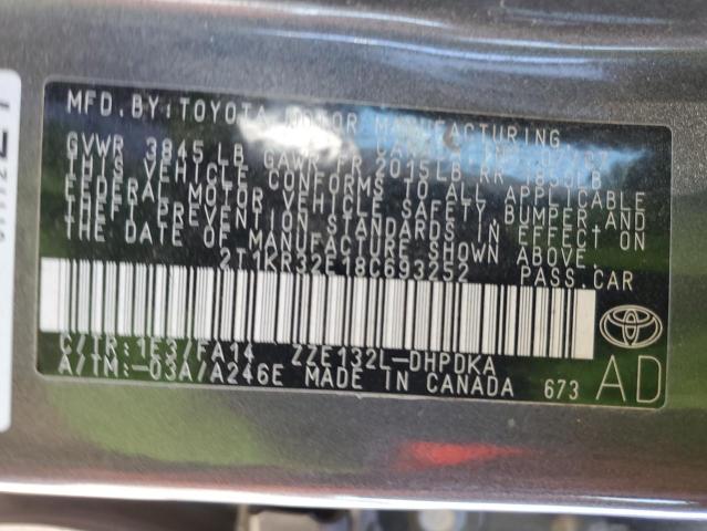 Photo 10 from auction – 2008 TOYOTA COROLLA MA with VIN 2T1KR32E18C693252