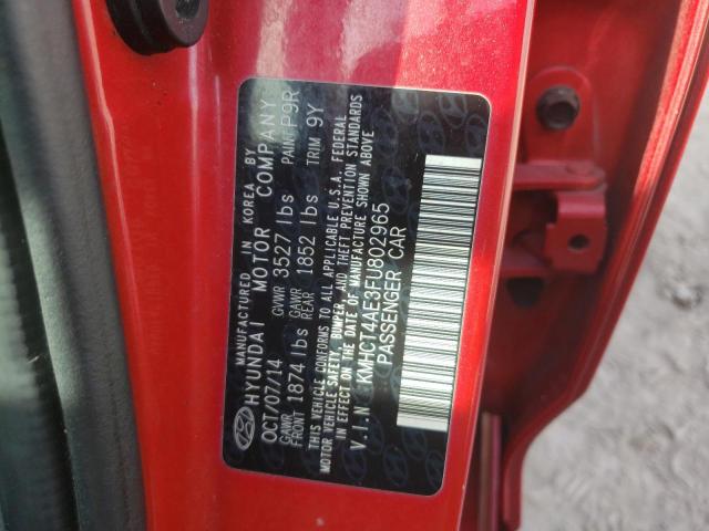 Photo 10 from auction – 2015 HYUNDAI ACCENT GLS with VIN KMHCT4AE3FU802965