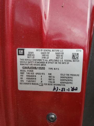 Photo 10 from auction – 2011 CHEVROLET TRAVERSE L with VIN 1GNKRJED8BJ135263