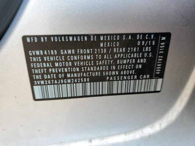 Photo 10 from auction – 2016 VOLKSWAGEN JETTA S with VIN 3VW267AJ9GM242586