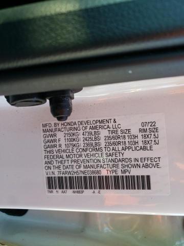 Photo 10 from auction – 2022 HONDA CR-V EX with VIN 7FARW2H57NE038680