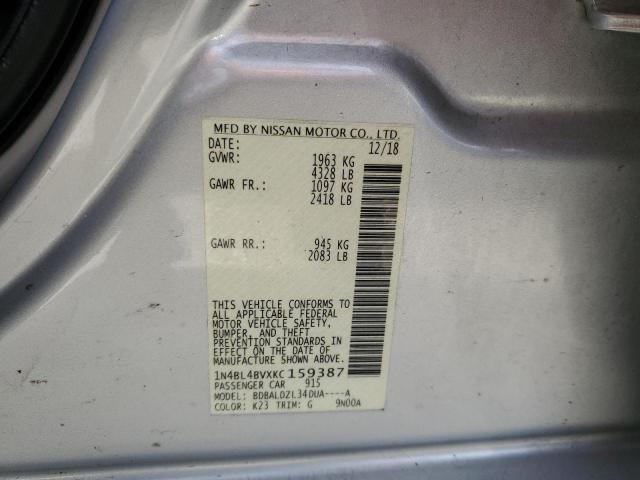 Photo 10 from auction – 2019 NISSAN ALTIMA S with VIN 1N4BL4BVXKC159387