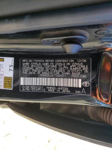 Photo 10 from auction – 2007 TOYOTA PRIUS with VIN JTDKB20U677606311