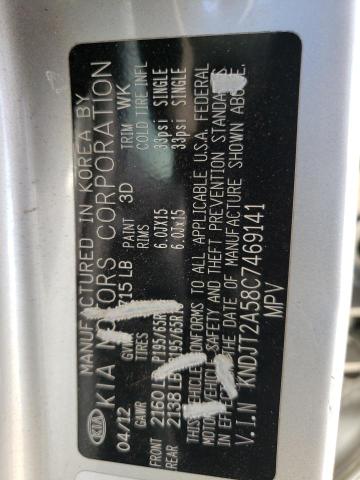 Photo 10 from auction – 2012 KIA SOUL with VIN KNDJT2A58C7469141