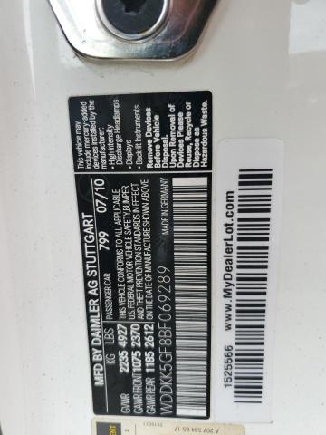 Photo 10 from auction – 2011 MERCEDES-BENZ E 350 with VIN WDDKK5GF8BF069289